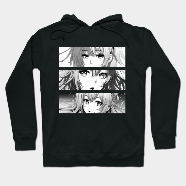 Anime Lewd Girl's Sad and Happy Moment Hoodie by AnimeVision